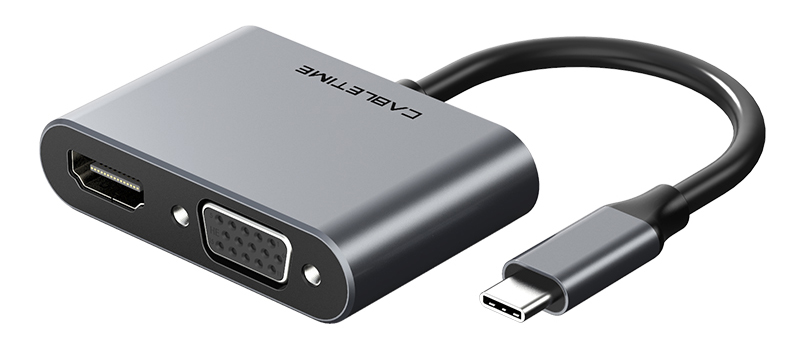 CABLETIME αντάπτορας USB-C σε HDMI & VGA CT-PU31