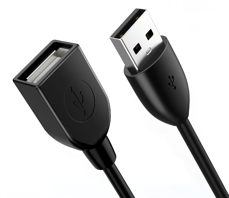 CABLETIME καλώδιο USB 2.0 αρσενικό σε θηλυκό C160