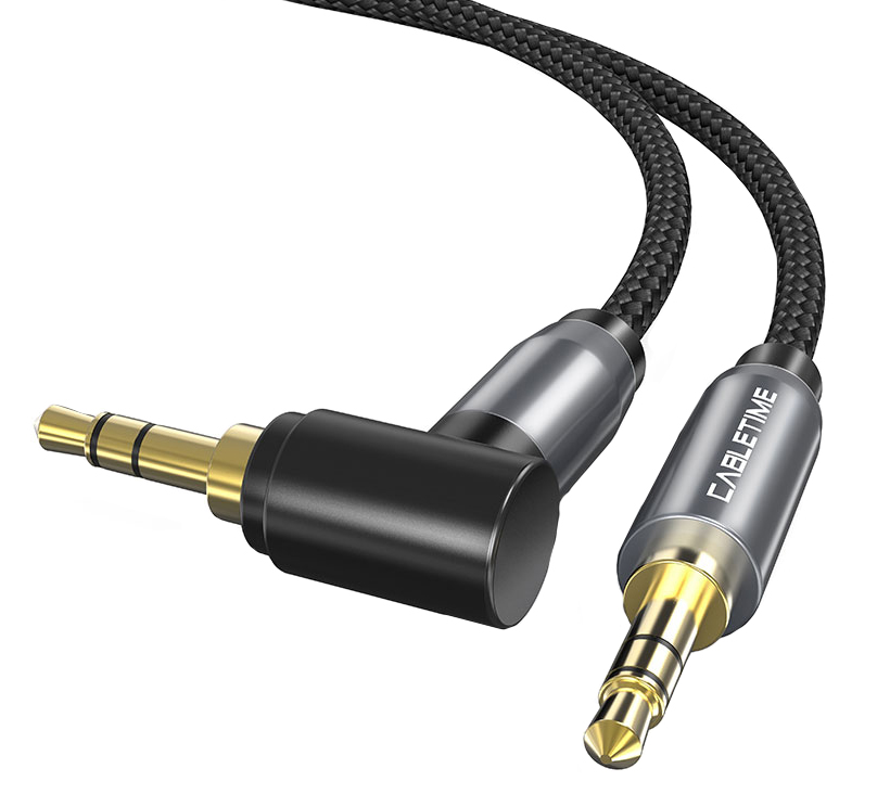 CABLETIME καλώδιο AUX Stereo 3.5mm (1/8") 90 Degree AV311