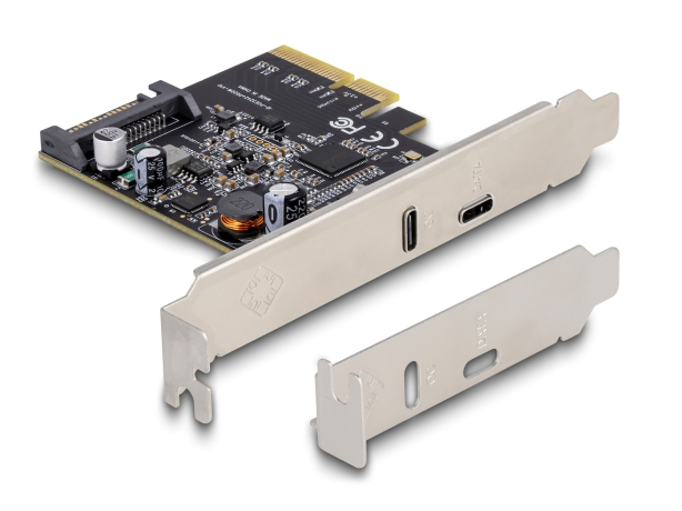 DELOCK κάρτα επέκτασης PCI x4 σε USB-C & USB-C PD 90074