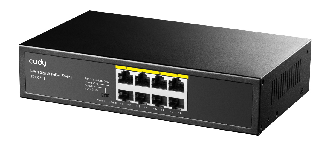 CUDY PoE+ switch GS1008PT