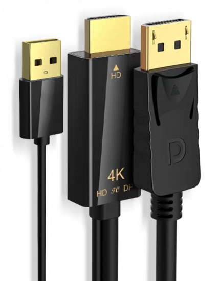 POWERTECH καλώδιο DisplayPort σε HDMI PTH-104